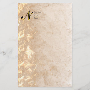 Papelaria Vintage Marbled Monograma Inicial
