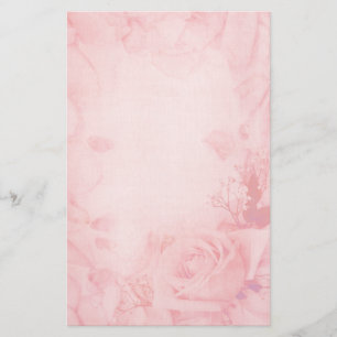 Papelaria Vintage - Papel de Carta Rosa Rosa Rosa Rosa Român