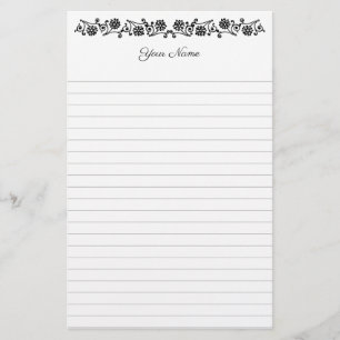 Papelaria Vintage Personalizada com Margaridas e O