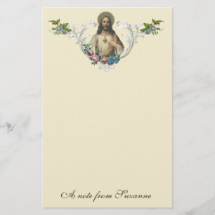 Papelaria Vintage religiosa católica de coração sagrado