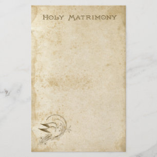 Papelaria Vintage Santa Matrimônio com Papel de Carta de Dov