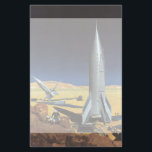 Papelaria Vintage Science Ficert Planet com foguetes<br><div class="desc">Imagem de imagem de foguete futurista e de ficção científica de planetas. Um foguetão de viagem e transporte de ficção científica em um planeta estrangeiro ou lua com astronautas explorando o terreno neste mundo desconhecido de alienígenas. Um clássico design de ficção científica de quadrinhos retrô de 50 do futuro.</div>