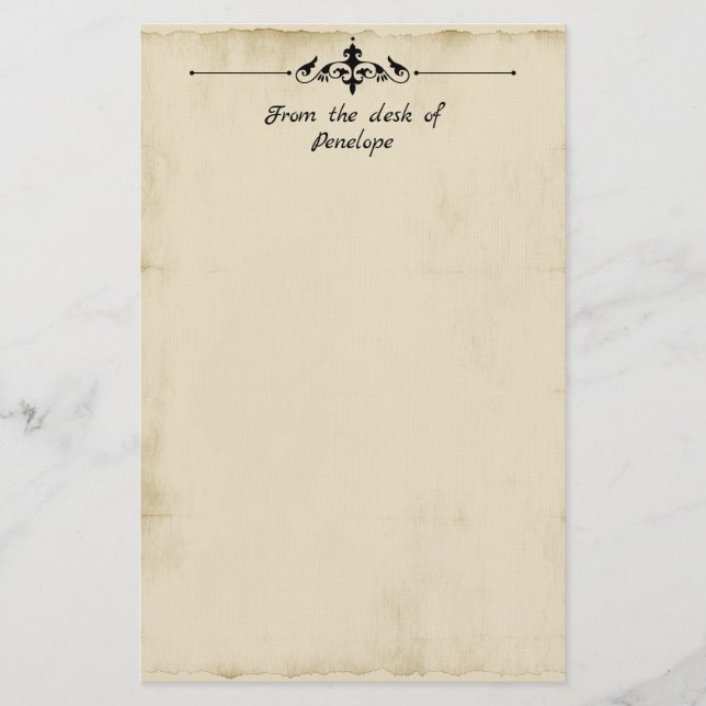 Papelaria Vintage Scroll Header Antigo Parergaminho Adiciona (Frente)