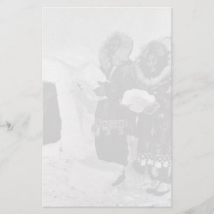Papelaria Vintage USA Alaska igloo builders 1970