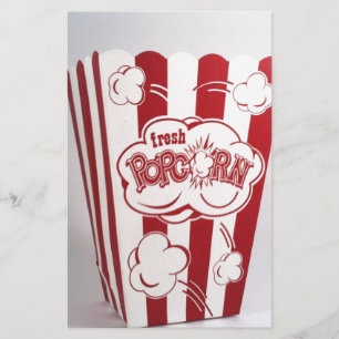 Papelaria Vintage vermelho fresco de pipoca