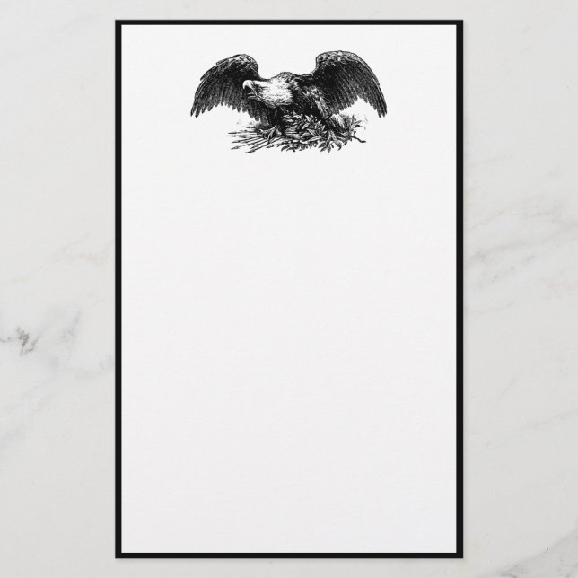 Papelaria Vintage War Eagle (Frente)