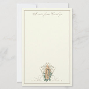 Papelaria Virgem Católica Mary Palavra Religiosa Elegante
