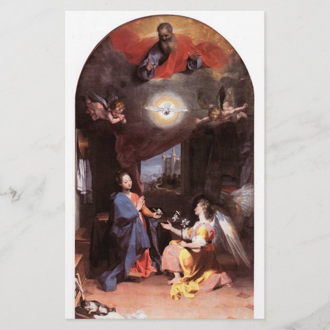 Papelaria VÍRGINA E ÂNGULO DE ANUNCIAÇÃO, Branco (Frente)