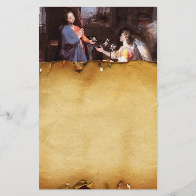 Papelaria VÍRGINA E ÂNGULO DE ANUNCIAÇÃO, Pergaminho (Frente)