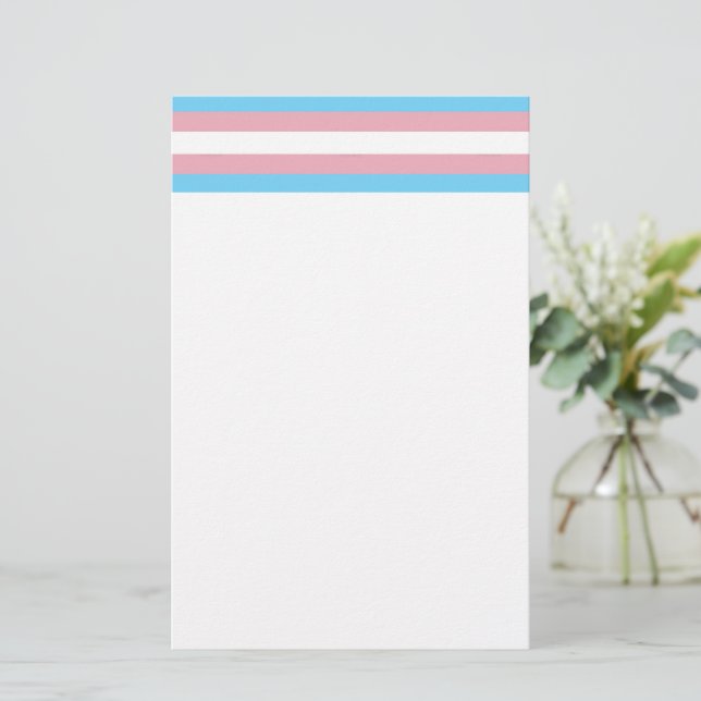 Papelaria Visibilidade da bandeira do orgulho transgênero da (Em pé/Frente)