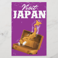 Visite o Japão pôster de viagem vintage