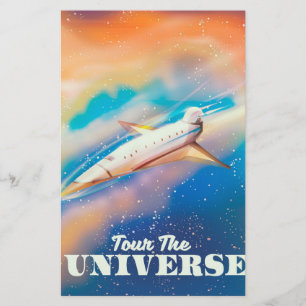 Papelaria Visite o navio de espaço do universo