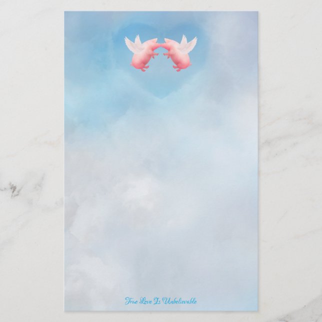 Papelaria Voando Porcos - Um Amor Inacreditável (Frente)