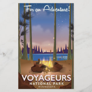 Papelaria Voyageurs National Park poster de viagens Minnesot
