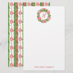 Papelaria Watercolor Chinoiserie Wreath Monograma