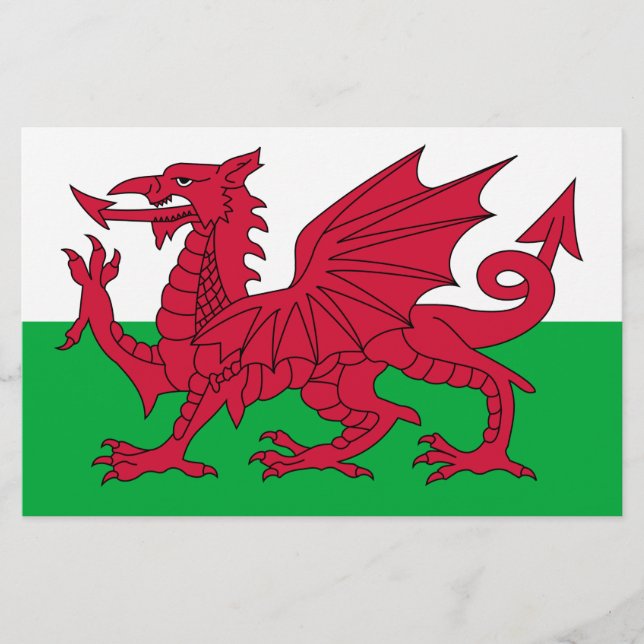 Papelaria Welsh Flag (País de Gales) (Welsh Dragon) (Frente)
