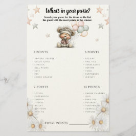 Papelaria Whats in your purse? Whimsical Teddy Bear Game