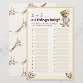 Papelaria Whimsical Pajama Animals: All Things Baby Game 