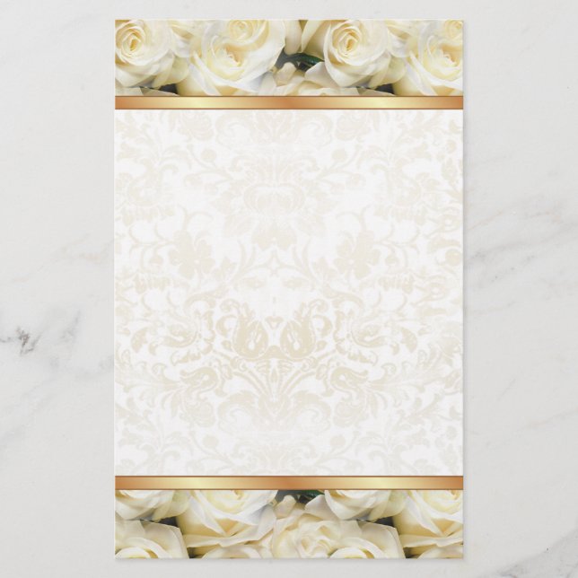 Papelaria White Rose Elegance (Frente)