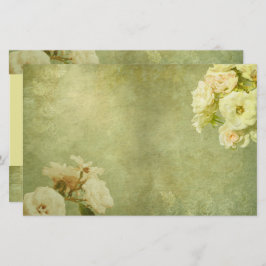 Papelaria White Roses Vintage