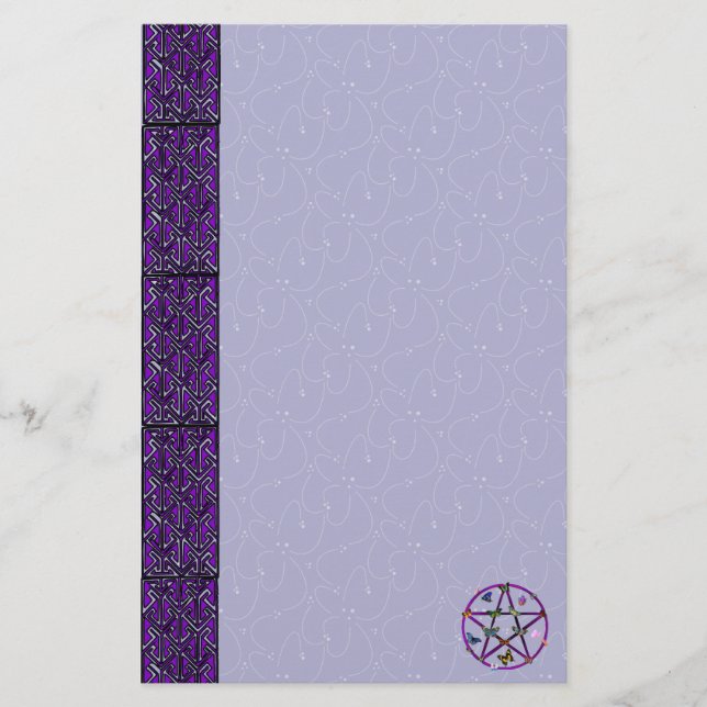 Papelaria Wiccan Star e Butterflies (Frente)