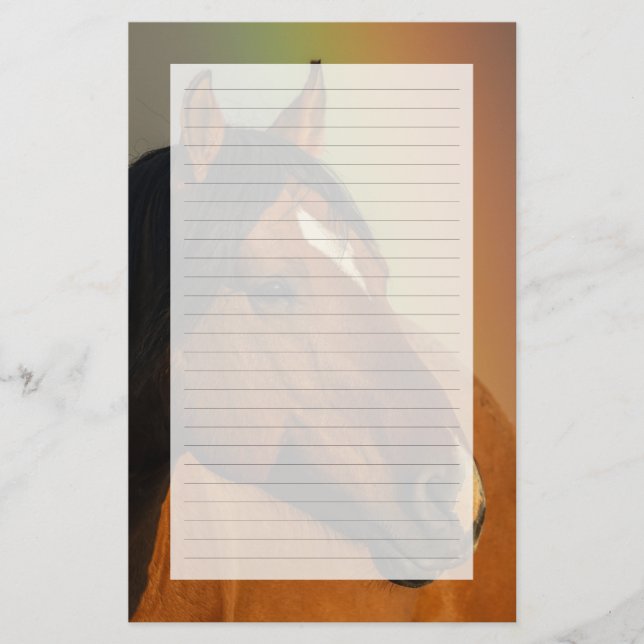 Papelaria Wild Stallion, Golden Light and Rainbow (Frente)