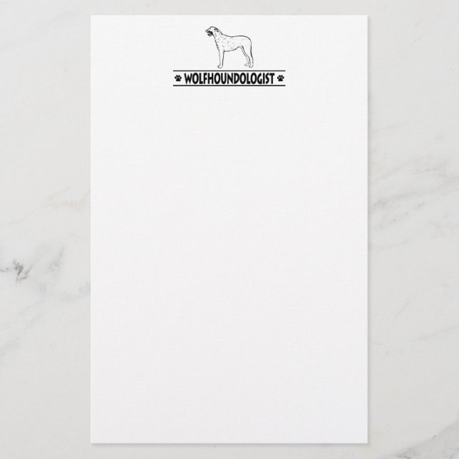 Papelaria Wolfhound irlandês humorístico (Frente)