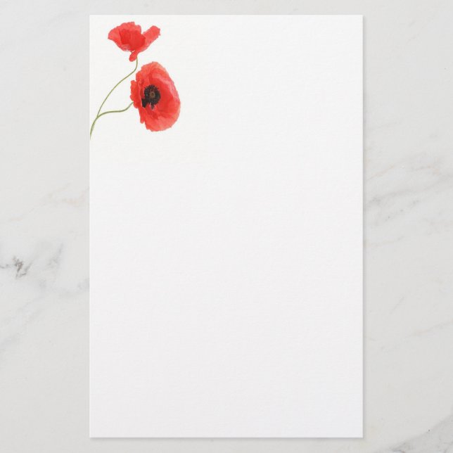 Papelaria Writing paper poppy (Frente)