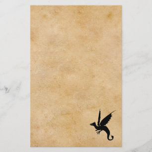 Papelaria Wyvern em pergaminho antigo