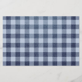 Papelaria Xadrez azul