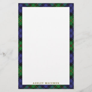 Papelaria Xadrez de Clan MacEwen Tartan