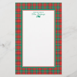 Papelaria Xadrez de Natal Clássica Personalizada