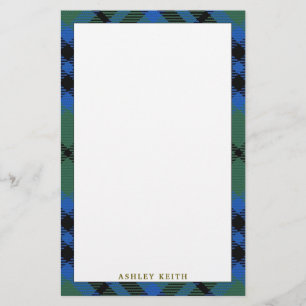 Papelaria Xadrez de Tartan elegante de Keith do clã