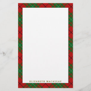 Papelaria Xadrez de Tartan elegante de MacAulay do clã