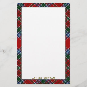Papelaria Xadrez de Tartan elegante de MacBean MacBain do