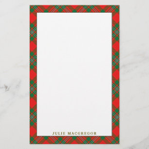 Papelaria Xadrez de Tartan elegante de MacGregor do clã