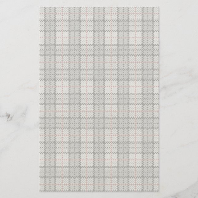 Papelaria Xadrez do pixel no cinza com listra vermelha (Frente)