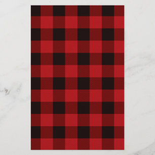 Papelaria Xadrez vermelho e preto país