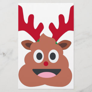 Papelaria xmas reindeer poo emoji