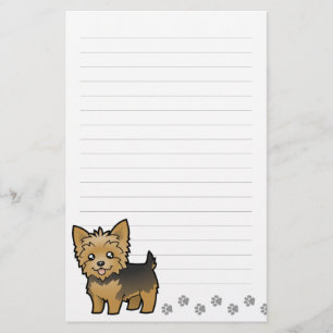 Papelaria Yorkshire terrier dos desenhos animados (cabelo