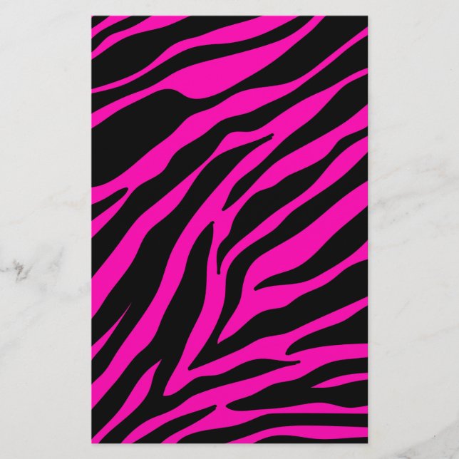 Papelaria zebra rosa (Frente)
