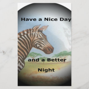Papelaria Zebra tendo um bom dia e uma noite melhor.