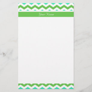 Papelaria Zigzag moderno, fresco e verde limão azul
