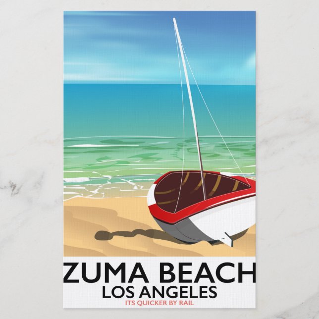 Papelaria Zuma Beach LA Rail Beach poster (Frente)