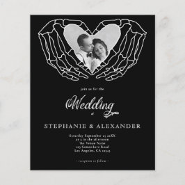 PAPER Black Gothic Photo Skeleton Mãos Casamento