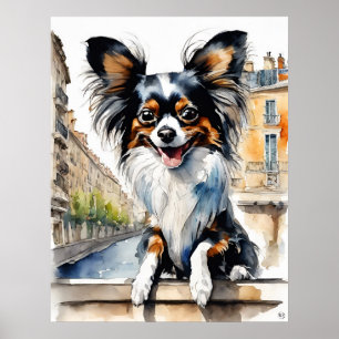 Papillon - Impressão de Arte Canina