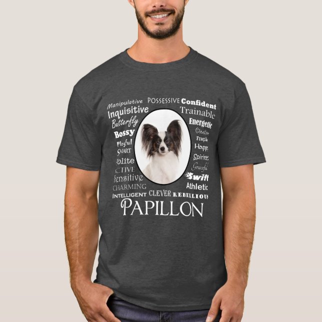 Papillon Traits T-Shirt (Frente)