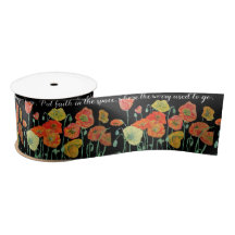 Papoila Vermelha Laranja "Coloque a Fé no Espaço" 