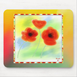 Papoilas Mousepad da aguarela