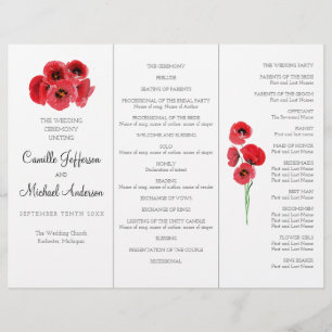Papoilas vermelhas que wedding o programa